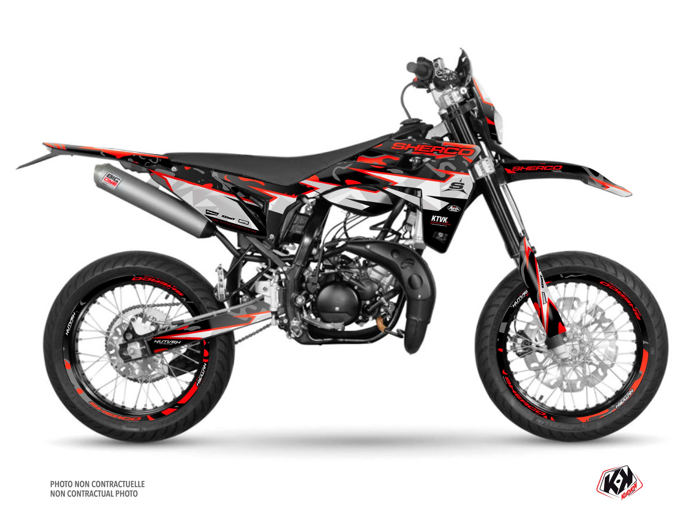 sherco 50cc barbarian serie graphic kit red