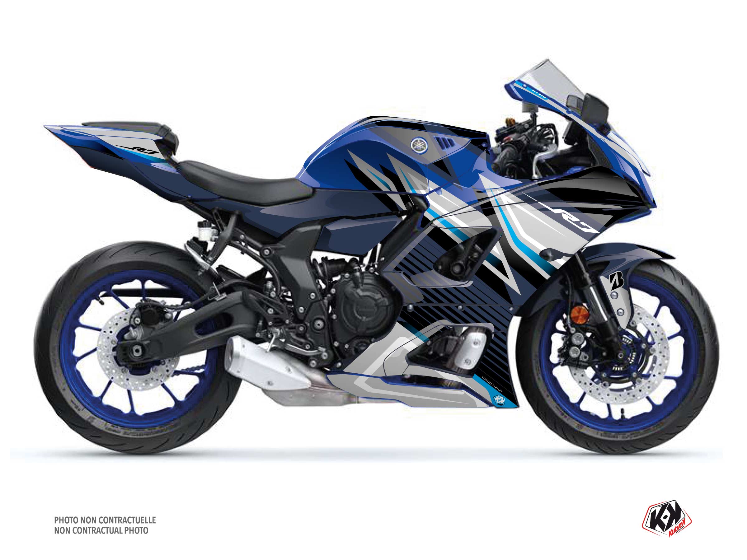 kit déco moto yamaha brisk bleu série