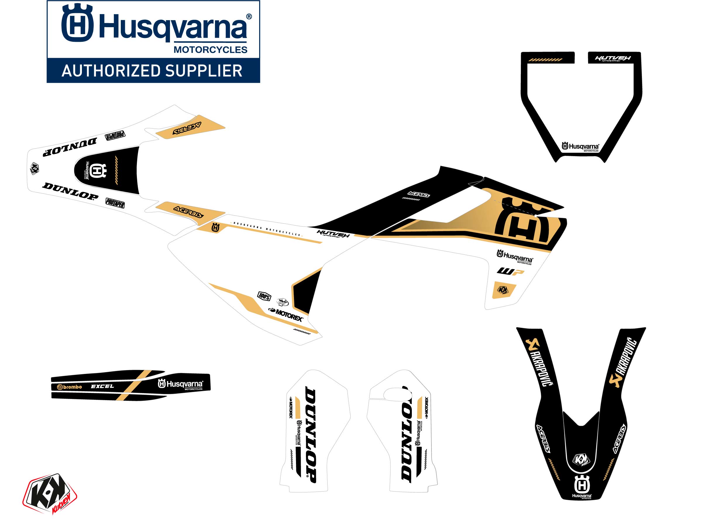 Husqvarna TC 65 Dirt Bike D-SKT Graphic Kit Sand