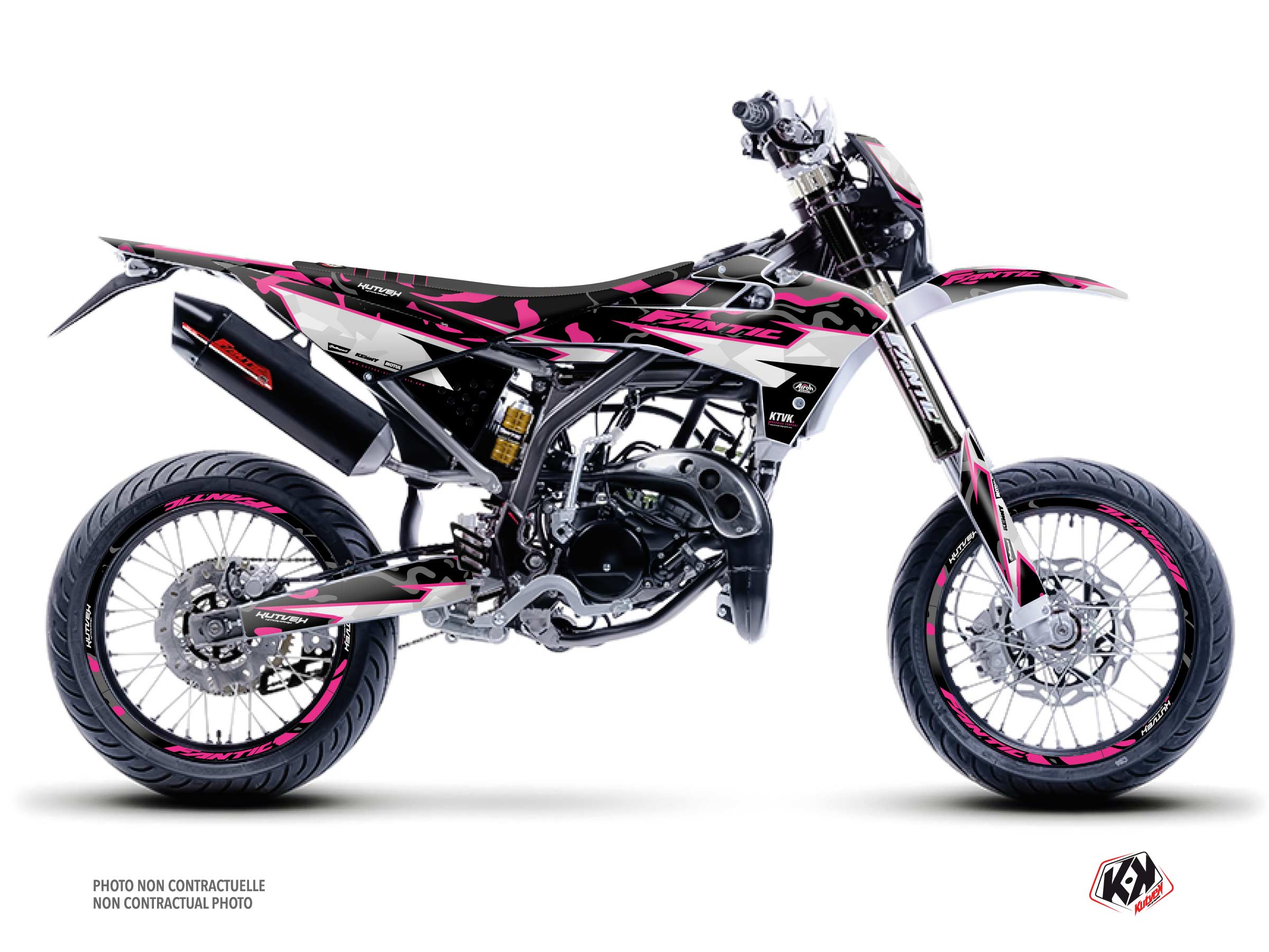 fantic 50cc barbarian serie graphic kit pink