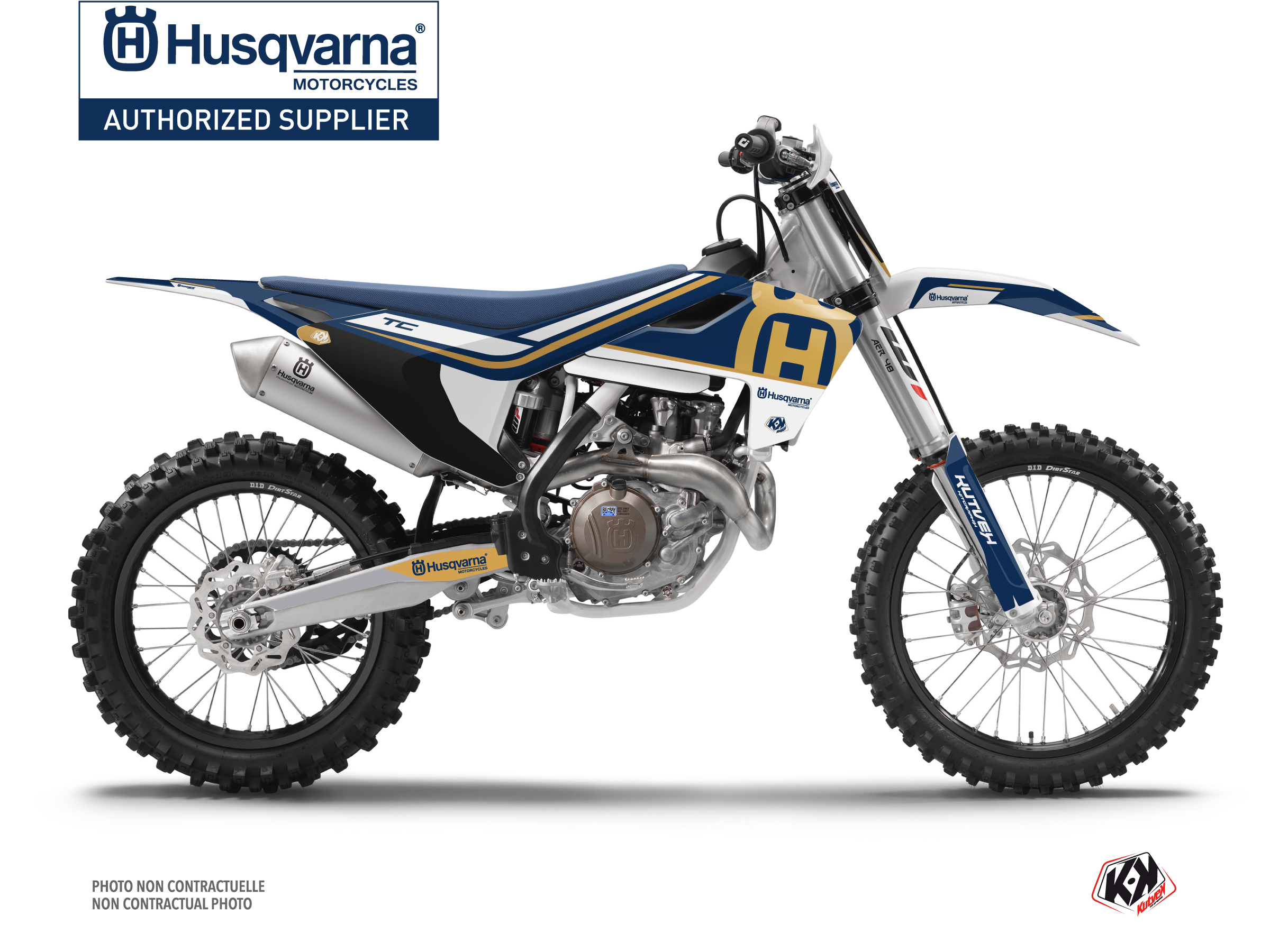 Husqvarna TC 125 Dirt Bike Heritage Graphic Kit Blue