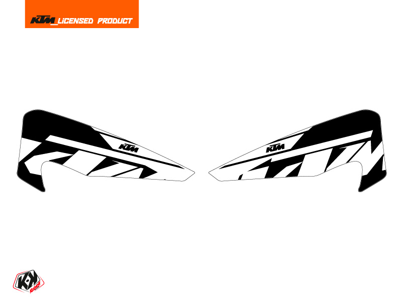 Kit Déco Stickers de protege mains Reflex Moto Cross KTM EXC-EXCF Blanc -  Kutvek Kit Graphik